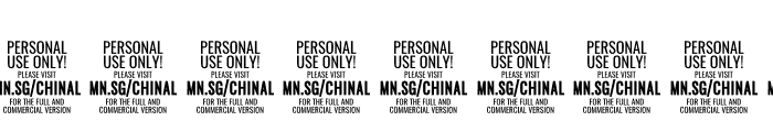 Chinal Black PERSONAL USE ONLY Font OTHER CHARS
