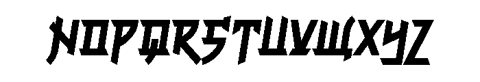 Chinese Brush Regular Font LOWERCASE