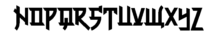 Chinese Karaoke Regular Font LOWERCASE