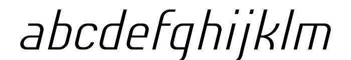 ChiqReduced-LightItalic Font LOWERCASE