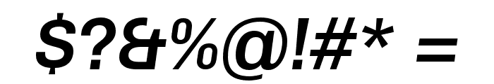 Chivo Medium Italic Font OTHER CHARS