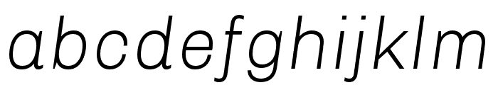 Chivo Thin Italic Font LOWERCASE