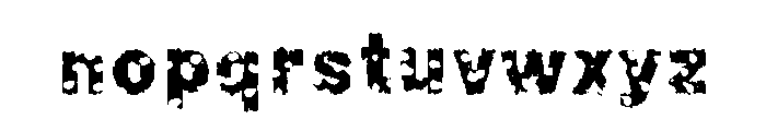 Chonky Font LOWERCASE