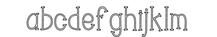 Chopyor Hollow Font LOWERCASE