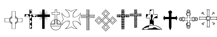 Christian Crosses IV Font UPPERCASE