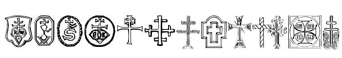 Christian Crosses IV Font LOWERCASE