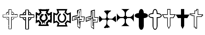 Christian Crosses V Font LOWERCASE