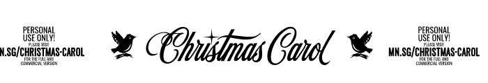 Christmas Carol PERSONAL Regular Font OTHER CHARS