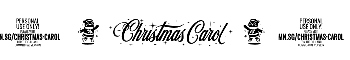 Christmas Carol Star PERSONAL Regular Font OTHER CHARS