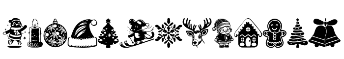 Christmas Carol Symbols Regular Font UPPERCASE