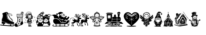 Christmas Carol Symbols Regular Font UPPERCASE