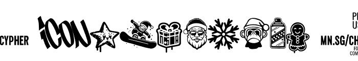 Christmas Cypher Icon PERSONAL Regular Font OTHER CHARS