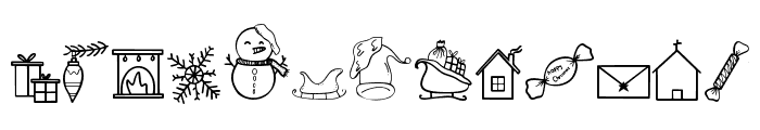 Christmas Dingbat Font LOWERCASE