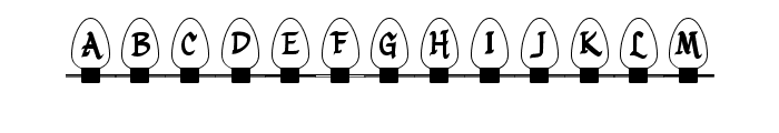 Christmas Lights Indoor Font UPPERCASE