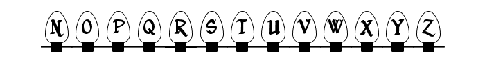 Christmas Lights Indoor Font UPPERCASE