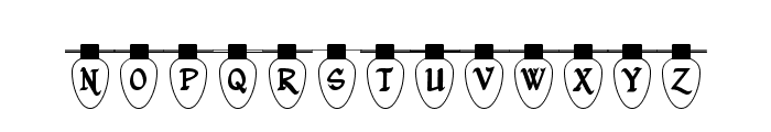 Christmas Lights Indoor Font LOWERCASE