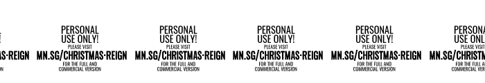 Christmas Reign Deco PERSONAL Font OTHER CHARS