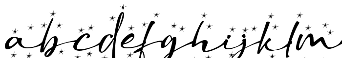 Christmas Snowflake Italic Font LOWERCASE