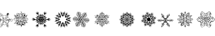 Christmas Snowflakes Font UPPERCASE