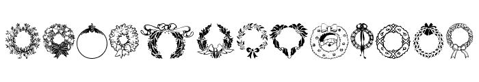 ChristmasWreath Font LOWERCASE