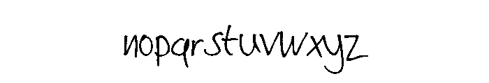 Christopher's Scribble Font LOWERCASE