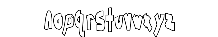 Chunkmuffin Hollow Font LOWERCASE