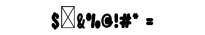 Chunky Think Font OTHER CHARS