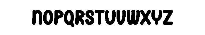 Chunky Think Font LOWERCASE