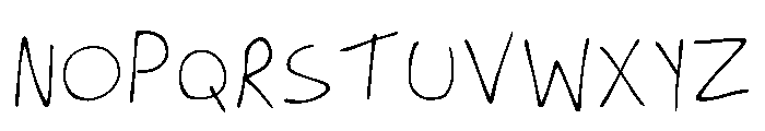 Chuu Messy Handwriting Regular Font UPPERCASE