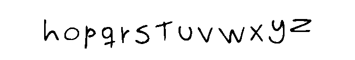 Chuu Messy Handwriting Regular Font LOWERCASE