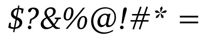 Charter Italic Font OTHER CHARS