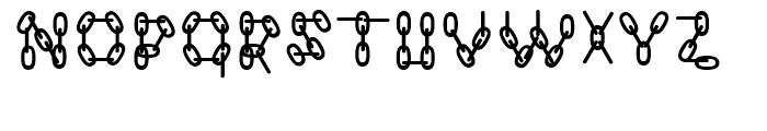 Chain Letter Alternates Font LOWERCASE