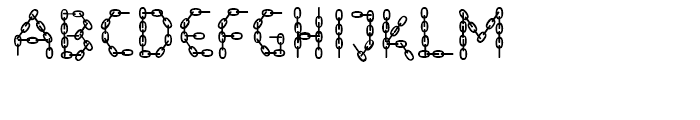 Chain Letter Regular Font UPPERCASE