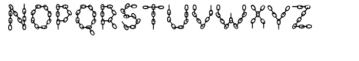 Chain Letter Regular Font UPPERCASE