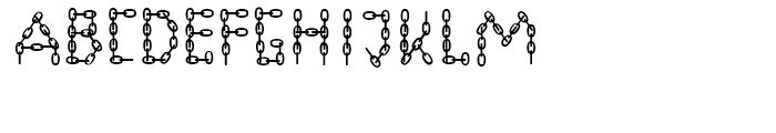 Chain Letter Regular Font LOWERCASE