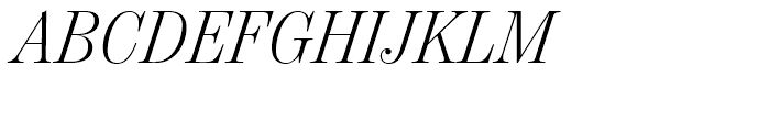 Chamber Headline Light Italic Font UPPERCASE