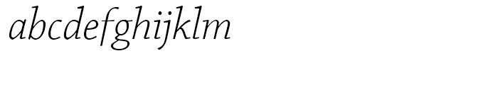 Chaparral Light Italic Subhead Font LOWERCASE