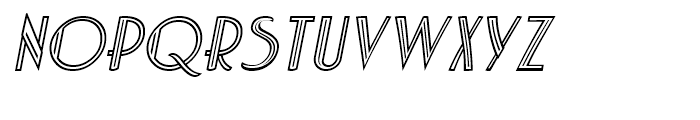 Charbonne Inline Oblique Font UPPERCASE