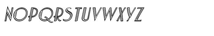 Charbonne Inline Oblique Font LOWERCASE