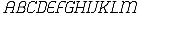 Charifa Serif Light Oblique Font UPPERCASE