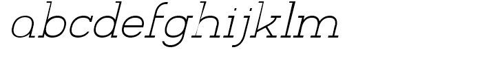 Charifa Serif Thin Oblique Font LOWERCASE