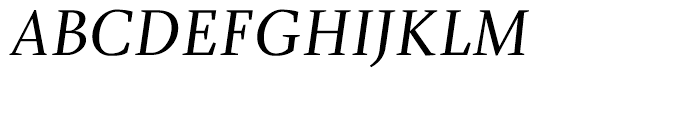 Charlotte Serif Book Italic Font UPPERCASE