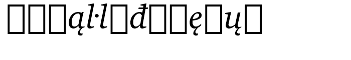 Charter BT Italic Extension Font LOWERCASE