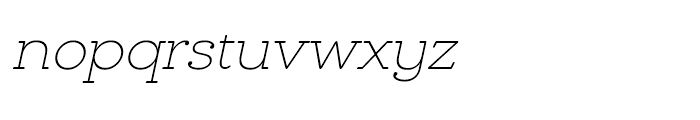 Chennai Slab Thin Oblique Font LOWERCASE