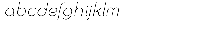 Chennai Thin Oblique Font LOWERCASE
