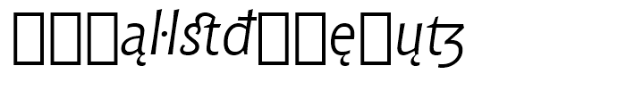 Chianti BT Italic Extension Font LOWERCASE