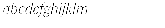 Chong Modern Light Italic Font LOWERCASE