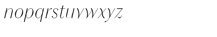 Chong Modern Light Italic Font LOWERCASE