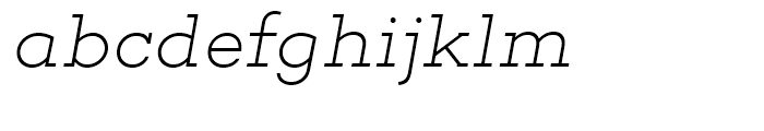 Choplin ExtraLight Italic Font LOWERCASE