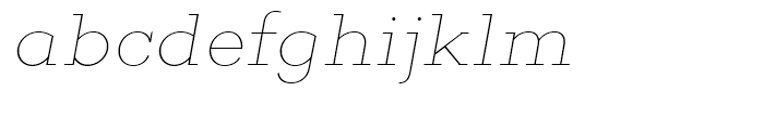 Choplin Thin Italic Font LOWERCASE